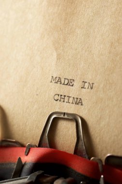 Cümle, Çin yapımı, daktiloyla yazılmış..