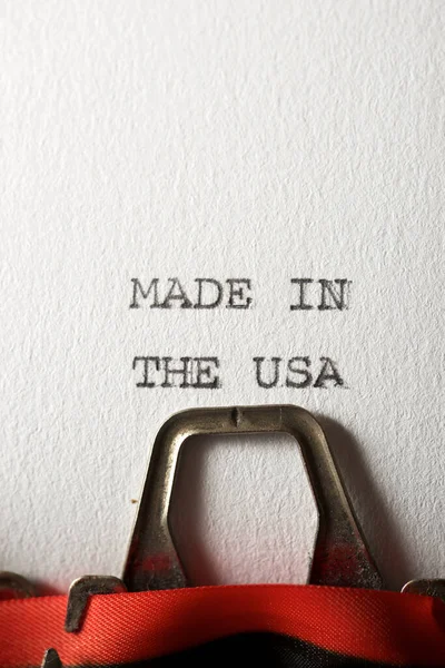 Meningen Gjord Usa Skriven Med Skrivmaskin — Stockfoto