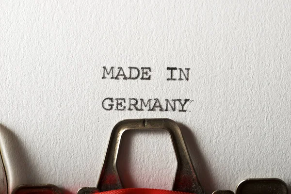 Frase Hecha Alemania Escrita Con Una Máquina Escribir — Foto de Stock