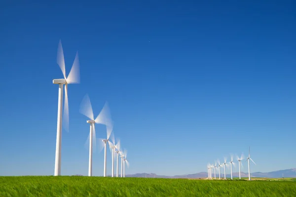 Windmills Electric Power Production Zaragoza Province Aragon Spain — Stock Photo, Image