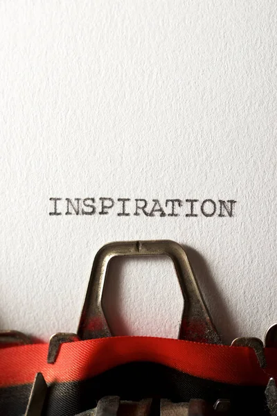 Palabra Inspiración Escrita Con Una Máquina Escribir —  Fotos de Stock