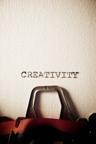 Word Creativity Written Typewriter — Stock Photo, Image