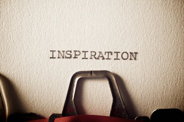 Palabra Inspiración Escrita Con Una Máquina Escribir —  Fotos de Stock