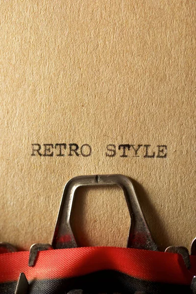 Der Satz Retro Style Geschrieben Mit Einer Schreibmaschine — Stockfoto