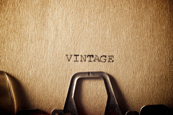 Parola Vintage Scritta Con Una Macchina Scrivere — Foto Stock