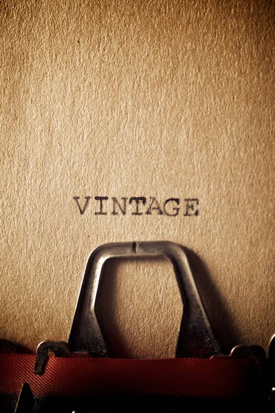 Palavra Vintage Escrito Com Uma Máquina Escrever — Fotografia de Stock