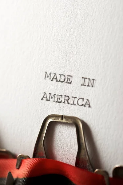 这句话出自美国 是用打字机写的 — 图库照片