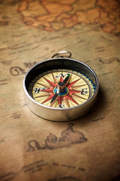 Vintage Compass Old Navigation Map — Stock Photo, Image