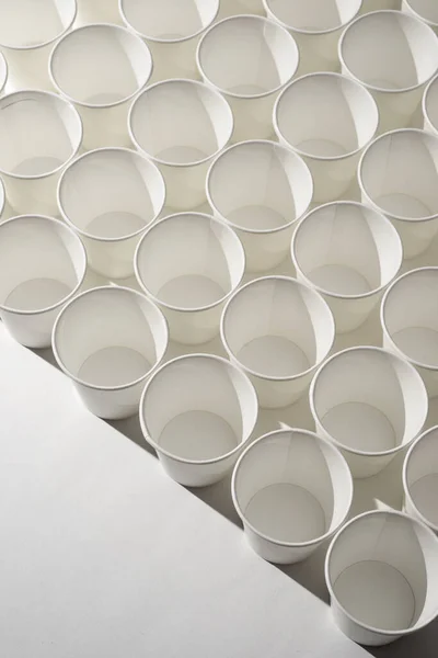 Large Group Disposable Paper Cups — Stock Photo, Image
