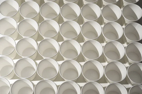 Large Group Disposable Paper Cups — Stock Photo, Image