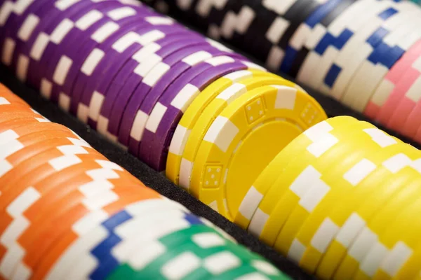 Achtergrond Gemaakt Met Casino Chips — Stockfoto