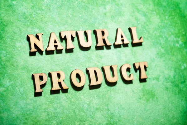 Texto Del Producto Natural Libro Verde — Foto de Stock