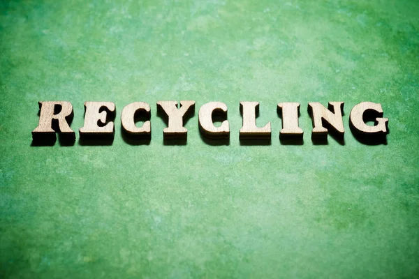 Słowo Recyklingu Zielonej Księdze — Zdjęcie stockowe