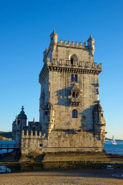 Belem Kulesi üzerinde tagus Nehri, lisbon, Portekiz.