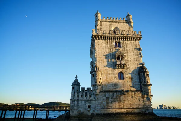 Wieża Belem Tag Rzeki Lizbona Portugalia — Zdjęcie stockowe
