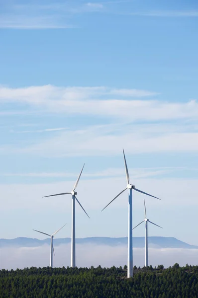 Moulins Vent Pour Production Électricité Province Huesca Aragon Espagne — Photo