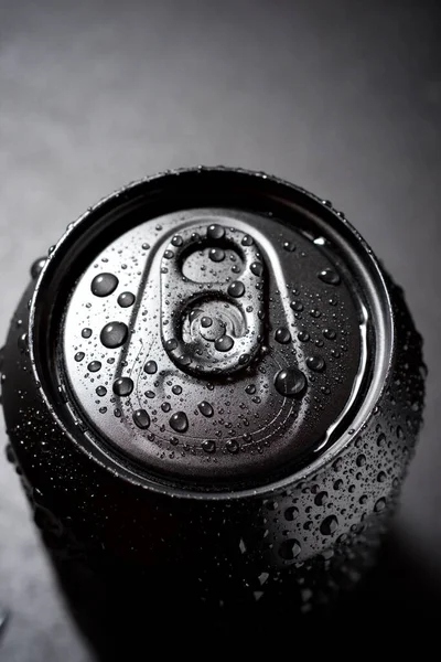 Close Can Soda Table — Stock Photo, Image