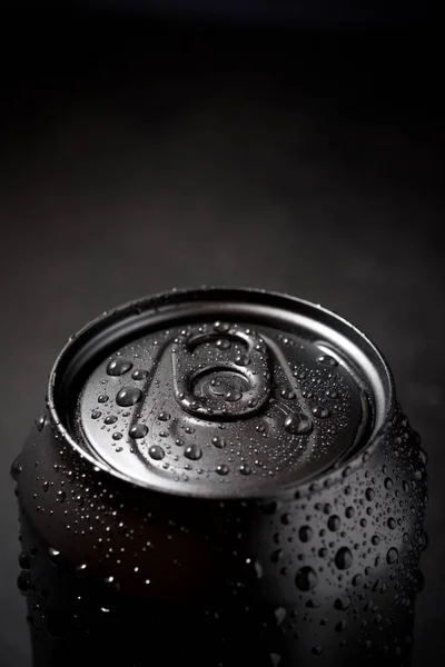 Close Can Soda Table — Stock Photo, Image