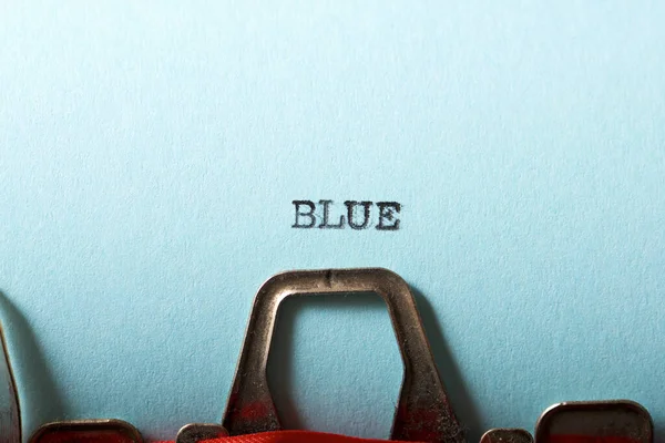Palabra Azul Escrita Papel — Foto de Stock