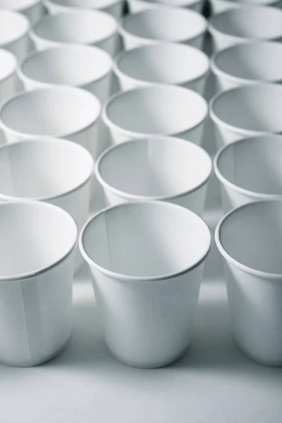 Large Group Disposable Paper Cups — Stock Photo, Image