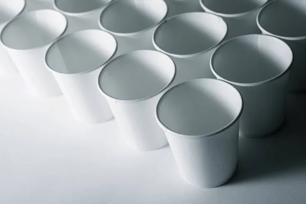 Large Group Disposable Paper Cups — Stock Photo, Image