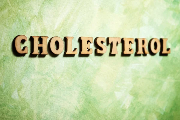 Kata Kolesterol Pada Kertas Hijau — Stok Foto