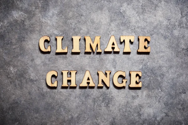 Texto Sobre Cambio Climático Papel Gris — Foto de Stock