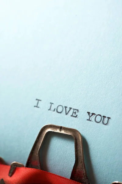 Miluju Tvůj Text Napsaný Papíře — Stock fotografie