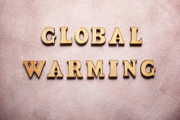 Globális Felmelegedés Szöveg Színes Papíron — Stock Fotó
