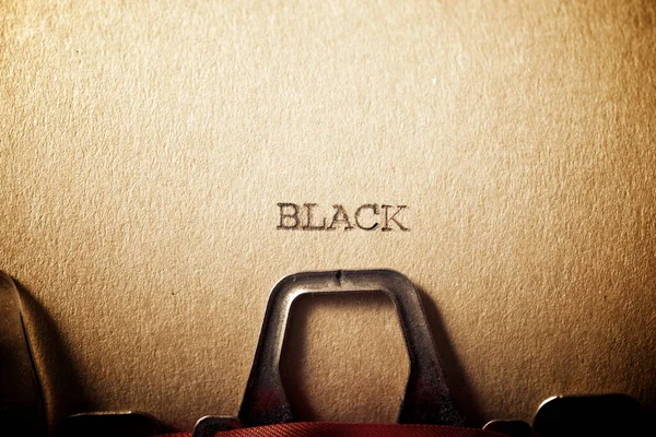 Чорне Слово Написане Папері — стокове фото