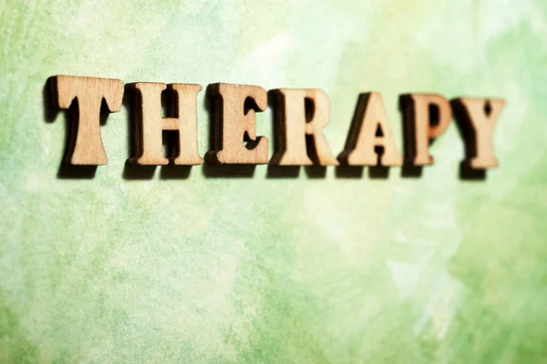 Słowo Terapeutyczne Zielonej Księdze — Zdjęcie stockowe
