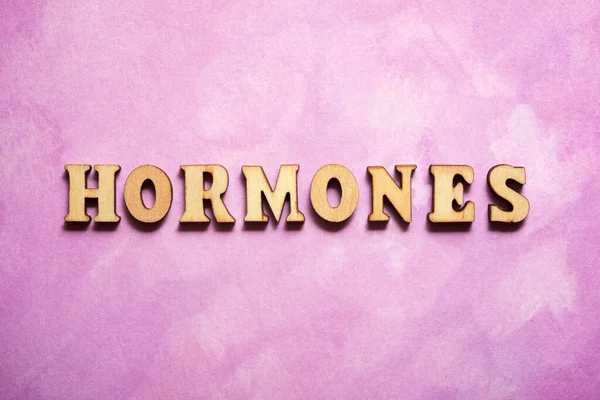 Texto Las Hormonas Papel Color —  Fotos de Stock