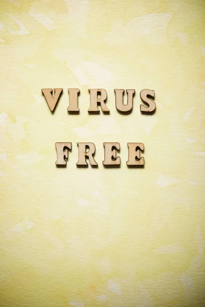 Virus free text in a colored paper.
