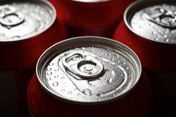 Close Beer Cans — Stock Photo, Image