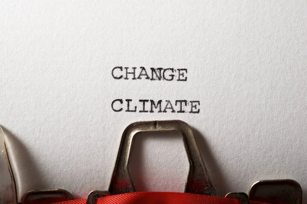 Change Climate Text Written Typewriter — Stock Photo, Image