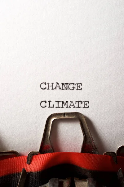 Change Climate Text Written Typewriter — Stock Photo, Image