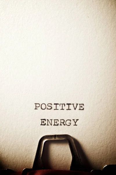 Texto Energía Positiva Escrito Con Una Máquina Escribir — Foto de Stock