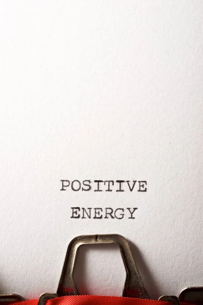 Positiv Energitext Skriven Med Skrivmaskin — Stockfoto