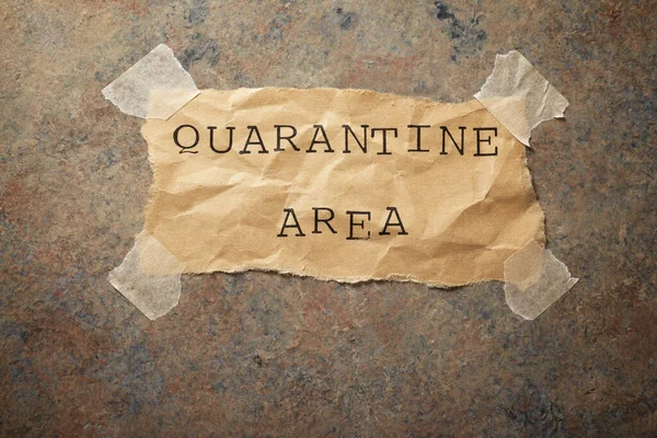 Quarantine Area Text Wall — Stock Photo, Image