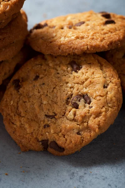 Galletas Chocolate Una Mesa Piedra — Foto de Stock