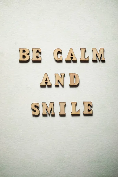 Calm Smile Text Colored Paper — Stock Photo, Image