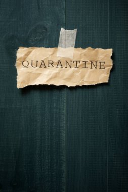 Duvardaki karantina metni.