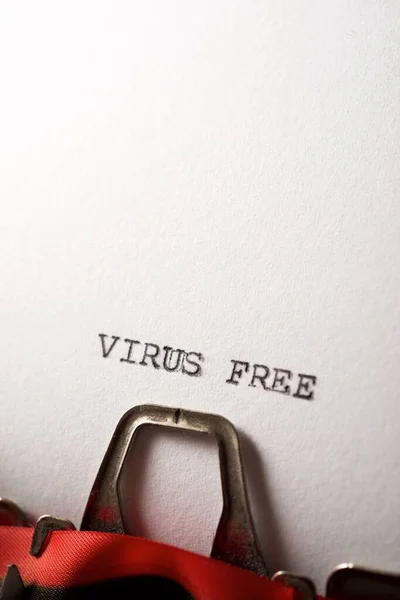 Virus free text written with a typewriter.