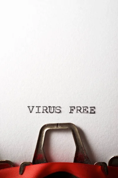 Virus free text written with a typewriter.