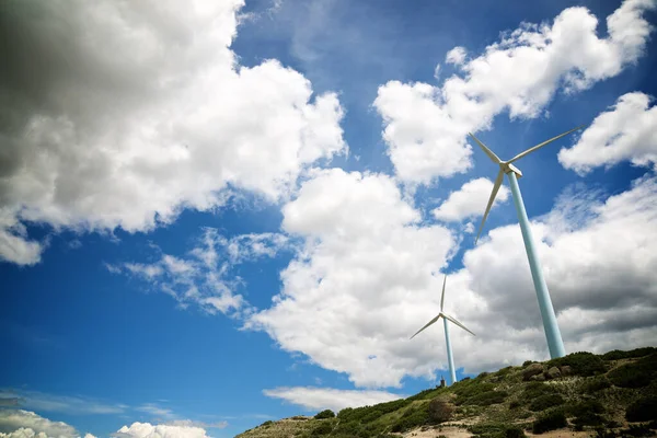 Moulins Vent Pour Production Électricité Province Saragosse Aragon Espagne — Photo