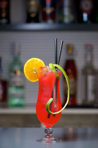 Cocktail Frutas Pronto Para Servir Bar — Fotografia de Stock