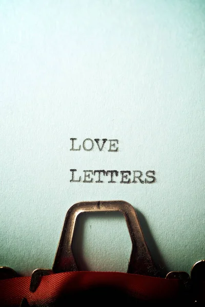 Lettere Amore Testo Scritto Foglio — Foto Stock