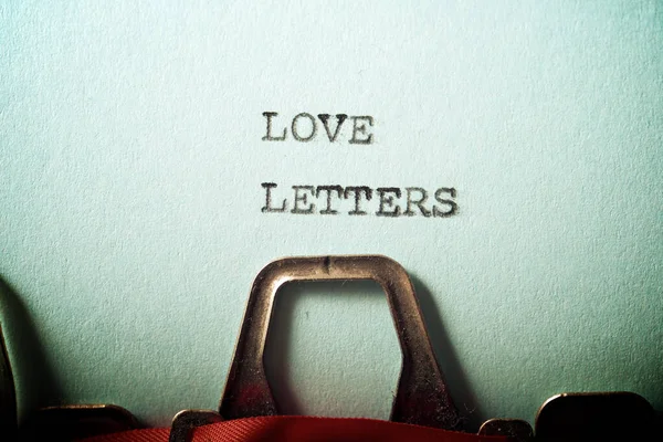 Cartas Amor Texto Escrito Papel — Foto de Stock