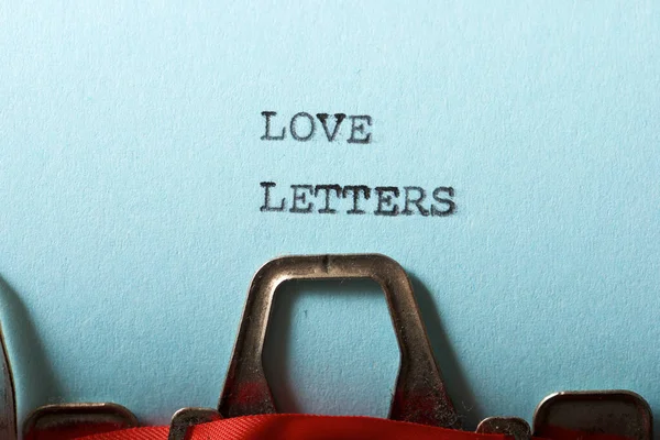 Love letters text written on a paper.