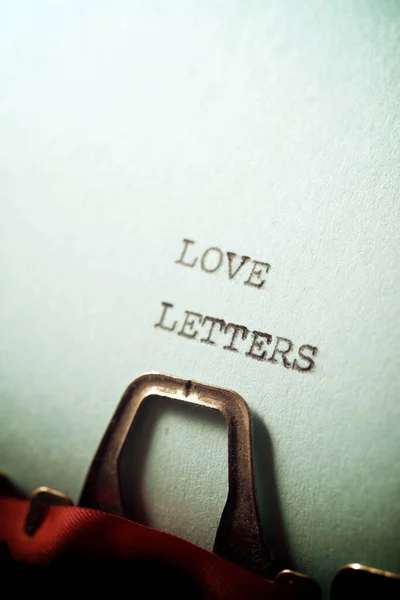 Love letters text written on a paper.